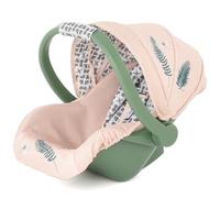 Roma Dolls Car Seat - Baby Doll Car Seat, Realistic Design, 3-Point Harness, Retracting Hood, Durable Toy Car Seat for Dolls up to 42cm, Ideal (Fern)