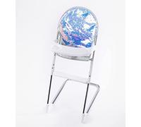 Roma Dolls High Chair - Foldable Baby Doll High Chair with Tray, Cute bear Print, Metal Frame, Fits Dolls 28-42cm, Toy Feeding Chair, Ideal, Doll Feeding Set (Polly)