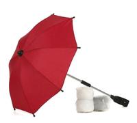Roma Dolls Pram Accessory Pack -Raincover, Insect Net, Parasol, Red, Pink or Cream, Universal fit for 99% of Dolls prams (Red Polka)