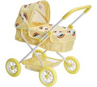 Roma Dolls Pram -Umbrella Buggy for Baby Doll - Ages 2 Years and Above, RHS, Teddy, Rupert,Foldable, Portable, Ideal First Dolls Pram (Rupert Primrose Pram)