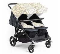 Roma Gemini 2 Base Baby Stroller - Twin Pram Suitable for Newborns to Toddlers Up to 4 Years, Double Buggy, 22 kg Per Seat, Includes Rain Cover, Recline & Storage, Add Hood Pack to Complete Stroller