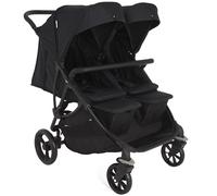 Roma Gemini 2 - Twin Pram, 69cm Wide, fits Through Single Doors. Double Buggy, 22 kg Per Seat, Includes Rain Cover, Recline & Storage, Award Winning, Suitable for Newborns to Toddlers (Jet Black)