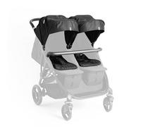 Roma Gemini Double Stroller Colour Pack -Compact Side by Side for Newborns, 69cm Wide, 22kg Per Seat, Magnetic Harness, Easy Set Up, Puncture Proof Wheels, 102cm Handle (Jet Black)