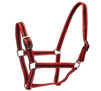 Roma Headcollar and Lead Rope Set - Red/Navy - Cob