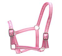 Roma Headcollar & Lead Set, Pink/Silver, Cob