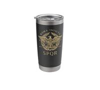 Roma Invicta SPQR Roman Eagle Distressed Stainless Steel Insulated Tumbler