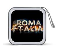 Roma Italia Funny CD Case 40 Capacity DVD Holder Portable Storage Disc Binder Wallet for Car Home Travel
