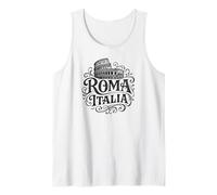 Roma Italia Ornate Vintage Lettering with Colosseum Tank Top