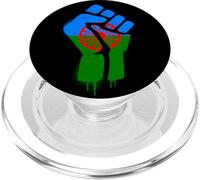 Roma Lives Matter - Traveller Romani Fist Flag Distressed PopSockets PopGrip for MagSafe