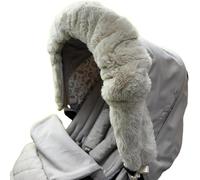 Roma Pram Hood Fur - Feather | Faux Fur Trim for Stroller Canopy | Universal Fit Winter Pram Accessory