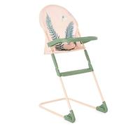 Roma RHS Dolls High Chair- Fern Green Print, Foldable Baby Doll High Chair with Tray, Fits 28-42cm Dolls, Eco-Friendly Recycled Fabric, Metal Frame, Ideal, Doll Feeding Set