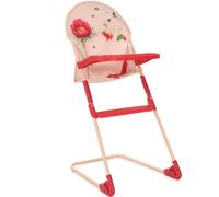 Roma RHS High Chair- Flora Eco-Friendly Recycled Fabric, Cream and Berry Red, Suitable for 28-42cm Dolls