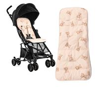Roma Rizzo 2 - Teddy Pattern - Baby Stroller - Compact & Lightweight Travel Stroller for Toddlers Up with Raincover, Extendable Hood, Reversible Padded Liner, Lock & Swivel Wheels (Teddy Cream)