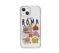 Roma Rome Italy Piza Colleseum Landmark Clear TPU Custom Compatible With iPhone 7 7S 8 SE 2020 X XR XS 11 12 13 14 15 16 16E Pro Max Plus Mini Bumper Case Design Personalised Name Cover Silicone