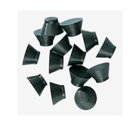 Roma Rubber Stud Hole Stopper - Black (Pack of 20)