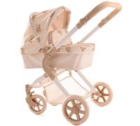 Roma Teddy Single Baby Toy Stroller with Lightweight Frame, 2-in-1 Baby Doll Accessories, Adjustable Handle, Carry Cot to Seat Unit, Teddy Print for Ages 3-9, Includes Shopping Basket
