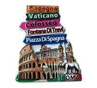 Roma Souvenir Magnet, Italian Tourist Attractions, Vatican Colosseum Trevi Fountain Spanish Steps, Decorative Souvenir Multicoloured