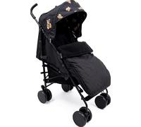 Roma Star Teddy Black Everyday Stroller & Buggysnuggle Premium Fleece Footmuff Bundle