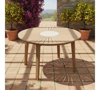 Roma Sunray Garden Round Dining Table - 120cm - 4 Seater - Terrazzo Insert