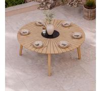 Roma Sunray Garden Round Dining Table - 150cm - 6 Seater - Granite Insert