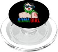 Roma Traveller Girl - Romani Flag Proud Womens PopSockets PopGrip for MagSafe