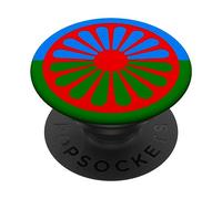 Roma Traveller Romani Flag - Roma Gypsy Pride PopSockets Swappable PopGrip
