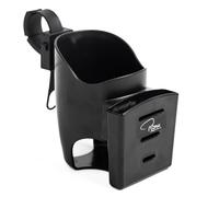 Roma Universal Pram Cup Holder with Phone Holder, 2in1 Milk Bottle Holder for Baby Stroller, Pram Cup Holder Universal, Fits 99% of Prams, Strollers, Buggies, Bikes, Wheelchairs, Gifts for Mum