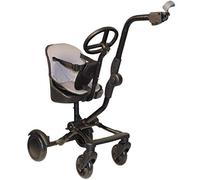 Roma Uptown 4 Wheel Toddler Seat & Steering Wheel, Universal Buggy Board with Seat, Side Attachment for Pushchairs & Buggies, Supports Up to 25kg, Eliminates Double Pram Need