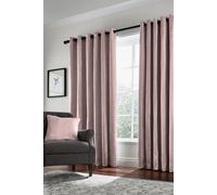'Roma' Woven Lined Curtains Helena Springfield Dusty Pink 167cm width x 183cm drop