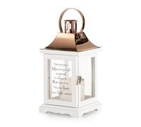 Romadedi 28cm Wooden Memorial Lantern with LED Candle and Remote