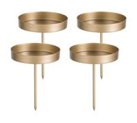 Romadedi Candle Holder Advent Wreath Gold Pillar Candles 6 cm: Set of 4 Advent Candle Holders without Pin Stick Candle Holder for Inserting Advent Plate Candle Plug Candle Pick Holder for Wreath LED