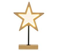 Romadedi Christmas Wooden Star Light: Small Standing Xmas Light Up Led Star Battery Operated for Window Indoor Table Centrepiece Decorations Living Room Winter Fireplace Modern Decor