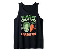 Romaine Calm and Carrot Lettuce Pun Yogi Yoga Lettuce Tank Top