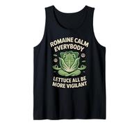 Romaine Calm Everybody Calm Lettuce Pun Yogi Yoga Lettuce Tank Top