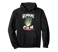 Romaine Calm Lettuce Vegetable Pun Gardening Lover Fun Pullover Hoodie