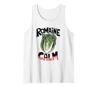 Romaine Calm Lettuce Vegetable Pun Gardening Lover Fun Tank Top