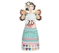 Roman 12552 You are Loved Angel Ornament by Kelly Rae Roberts, 5.25-Inches Height, Resin and Stone Mix