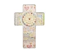 Roman 12554 Wall Cross by Kelly Rae Roberts, 7.75-inch Height, Resin and Stone Mix