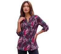 Abstract Animal Print Pintuck Shirt Roman Pink 16