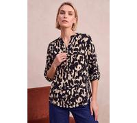 Roman Abstract Ikat Print Shirt In Natural Natural
