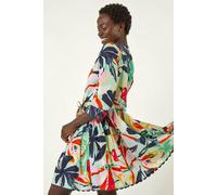 Roman Abstract Print Button Shirt Dress Multi 20