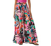 Roman Abstract Print Pocket Palazzo Trouser In Pink Pink 12