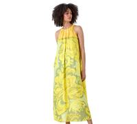 Roman Abstract Print Pocket Trapeze Dress In Lime Lime 12