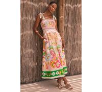 Roman Women's Abstract Print Strappy Midi Dress in Light Pink | Size: 16 Roman Light Pink 16