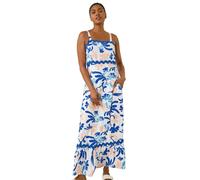 Roman Abstract Ric Rac Maxi Dress In Blue Blue 10
