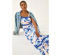 Roman Women's Abstract Ric Rac Maxi Dress in Blue | Size: 20 Roman Blue 20
