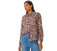 Roman Abstract Spot Print Shirt In Stone Stone 12