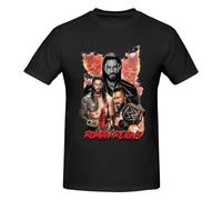 Roman and Reigns Youth & Adult Men Short Sleeve T Shirts,Crewneck Tops Clothing T Shirt Black