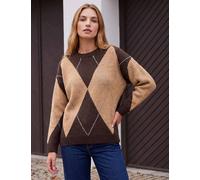 Roman Argyle Jumper Chocolate