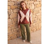 Roman Argyle Jumper Dark Orange
